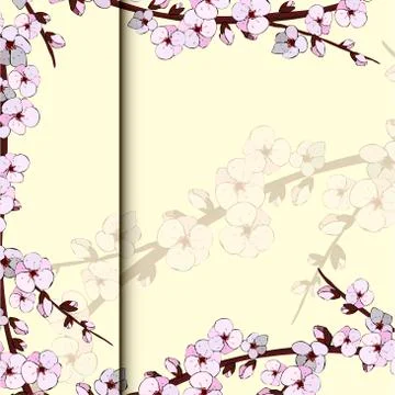 Sacura flower pattern Stock Illustration