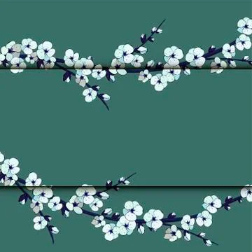 Sacura flower pattern Stock Illustration