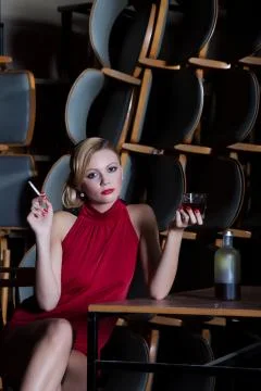 The sad actress Stock Photos