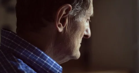 Sad And Depressed Old Man. Lonely Man, Depressed Man,Retired Man,  Stock Footage 86280845
