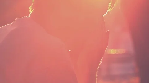 Sad and depressed woman crying on park bench Stock Footage