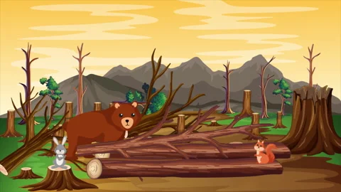 Sad Animals Suffer From The Pollution Of The World Stock Footage 281627941