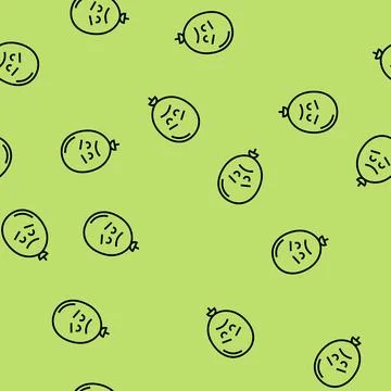 Sad balloon mood vector seamless pattern Stock Illustration