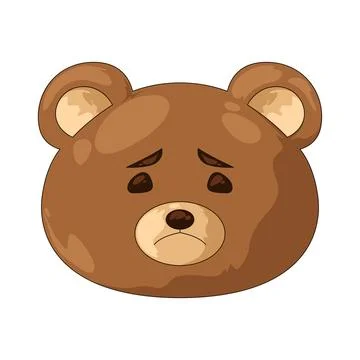 Sad bear illustration Stock Illustration