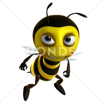 Sad bee Stock Illustration