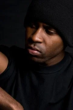 Sad black man Stock Photos