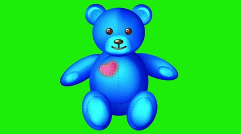 Sad Blue Bear Gets Happy 4K Ultra HD Stock Footage 23328668