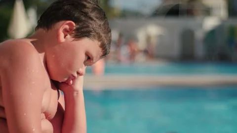 Sad boy dreaming Stock Footage 146231606