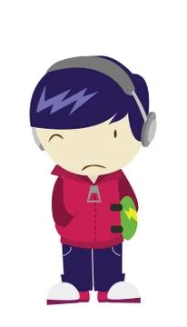 Sad boy Stock Illustration