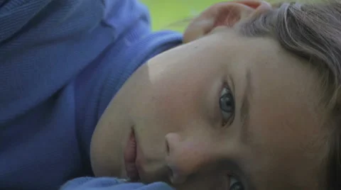 Sad boy looks at the camera. Stock Footage 62835475
