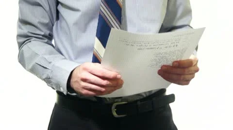 Sad Businessman Crumpling Paper Stock Footage