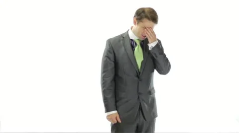 Sad Businessman Stock Footage 11853339