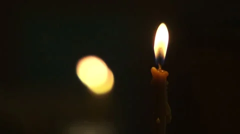 Sad candle Stock Footage 4449889