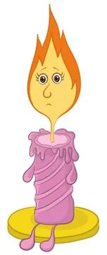 Sad candle Stock Illustration