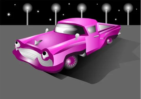 Sad car Stock Illustration