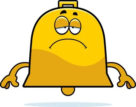 Sad Cartoon Bell Stock Illustration