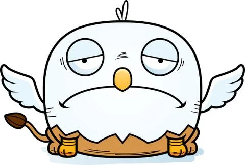 Sad Cartoon Griffin Stock Illustration