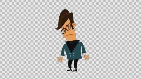Sad Cartoon Man Stock Footage 56725130
