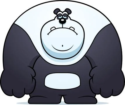 Sad cartoon panda Stock Illustration