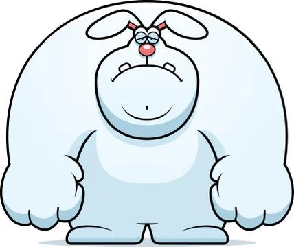 Sad cartoon rabbit Stock Illustration