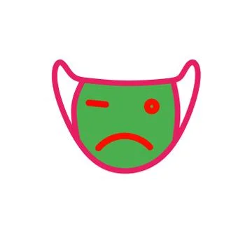 Sad character mask Ilustración de archivo