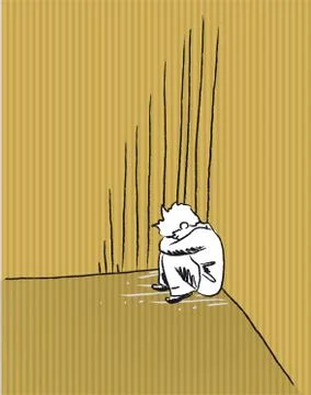 Sad child Stock Illustration