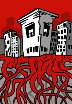 Sad city Stock Illustration