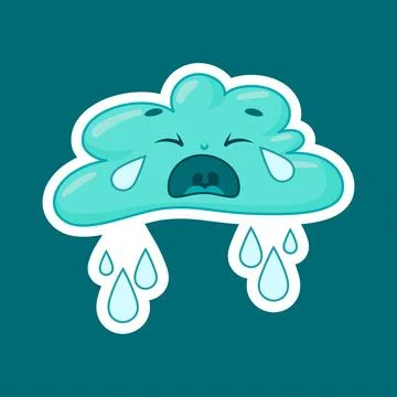 Sad Cloud Illustrazione stock