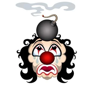 Sad clown Stock Illustration