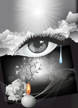 Sad composition Stock Illustration