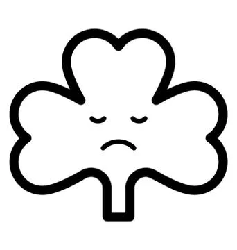 Sad Coriander Face Stock Illustration