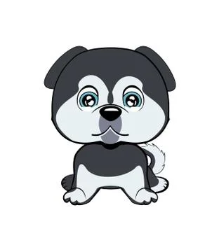 Sad Crying Dog Cartoon Vector Illustration. Stock Illustration