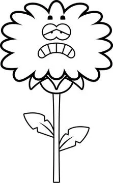Sad Dandelion Stock Illustration