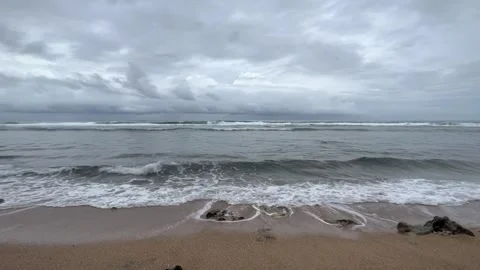 A sad day on the beach Stock Footage 245777945