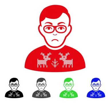 Sad Deers Pullover Downer Vector Icon Ilustración de archivo