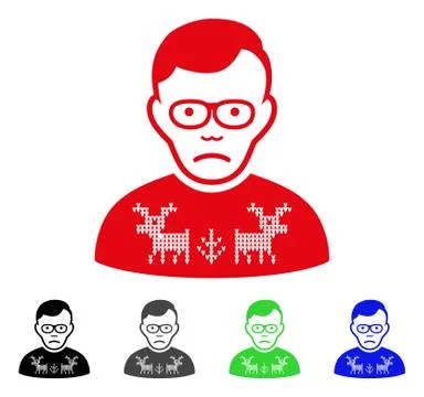 Sad Deers Pullover Loser Vector Icon Ilustración de archivo