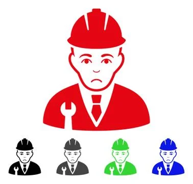 Sad Developer Vector Icon Stockillustratie