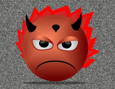 Sad devil Stock Illustration