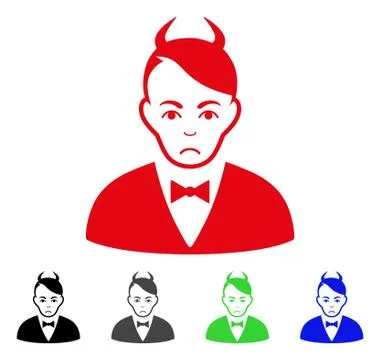 Sad Devil Vector Icon Stockillustratie