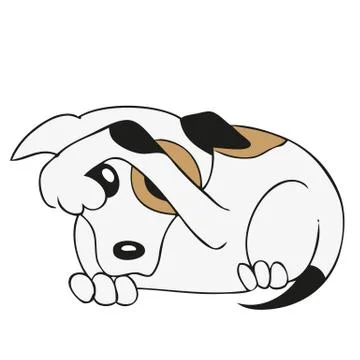 Sad dog Stock Illustration