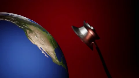 Sad earth animation global warming sick sphere listening doctor nature Stock Footage 231330856