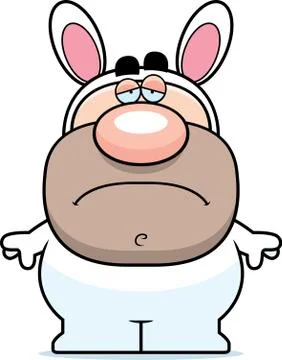 Sad easter bunny Stock Illustration