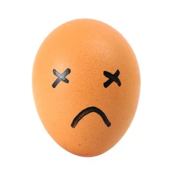 Sad egg Stock-Fotos