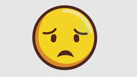 Sad Emoji 4K Loop Transparant Stock Footage 317630639