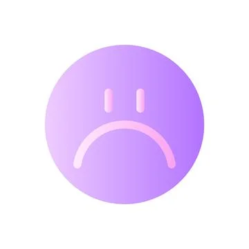 Sad emoji flat gradient two-color ui icon 스톡 일러스트