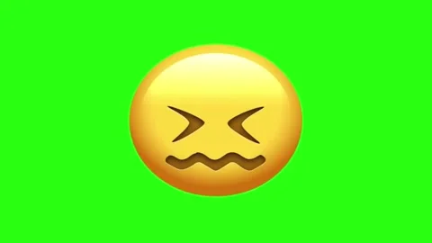 Sad Emoji with green screen Stock Footage 329406181