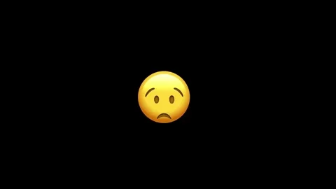 Sad emoji with tear flowing down its face animation Stock Footage 329406536