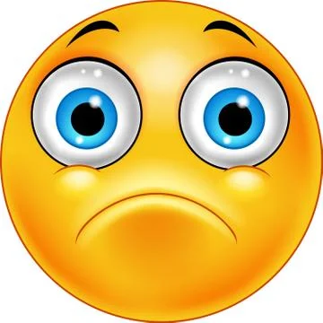 Sad emoticon face Stock Illustration