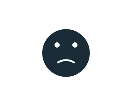 Sad Emoticon Icon Vector Logo Template Illustration Design Stock Illustration