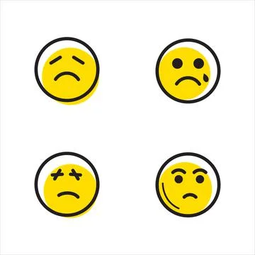 Sad Emotion Vector icon design illustration Stock Illustration